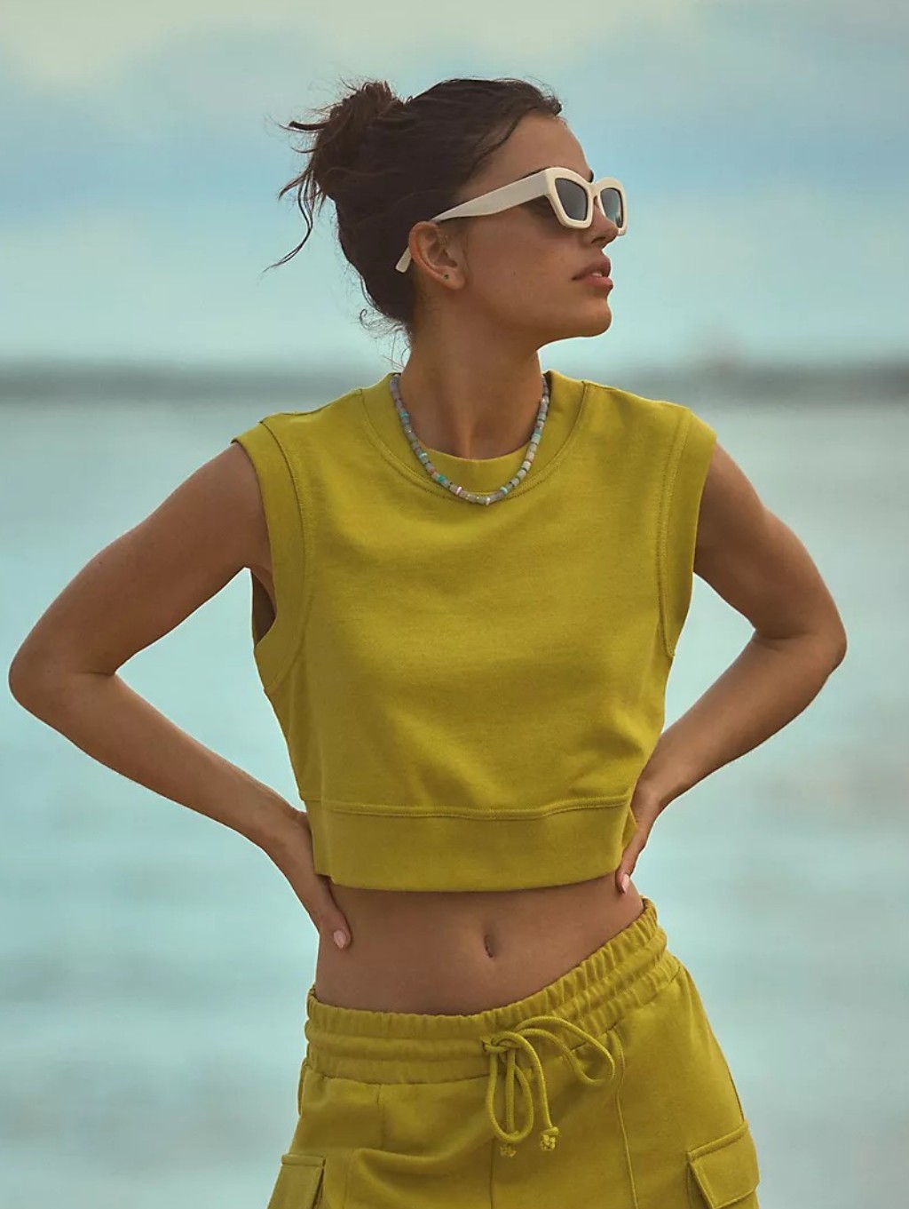Daily Practice By Anthropologie Cropped Muscle Tank Size Small